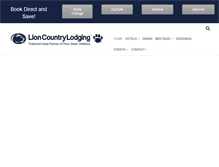 Tablet Screenshot of lioncountrylodging.com